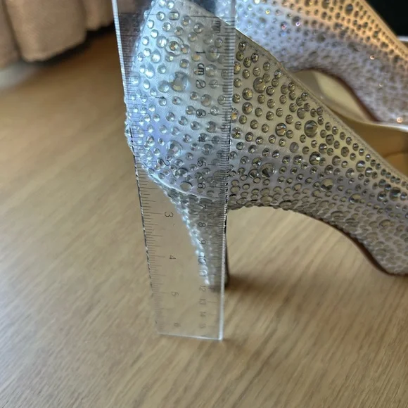 Touch Ups Silver Rhinestone Heels - Picture 3 of 5